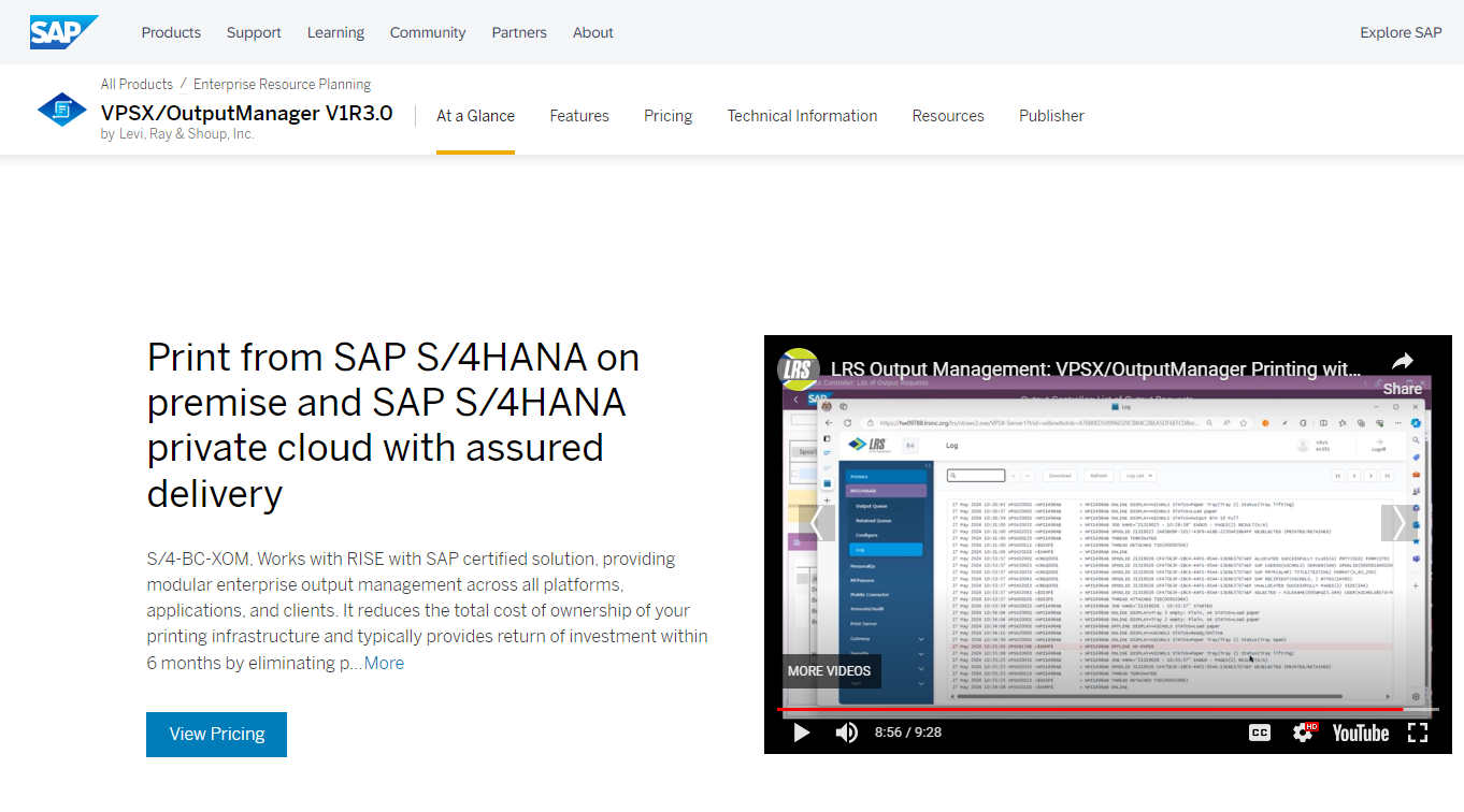 Print from SAP S/4HANA (image)
