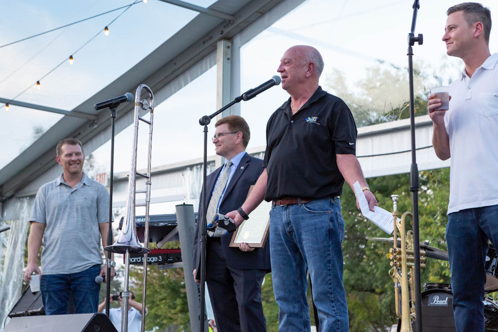 Dick Levi, Greg Matthews and Ryan Levi at the LRS 40th Party