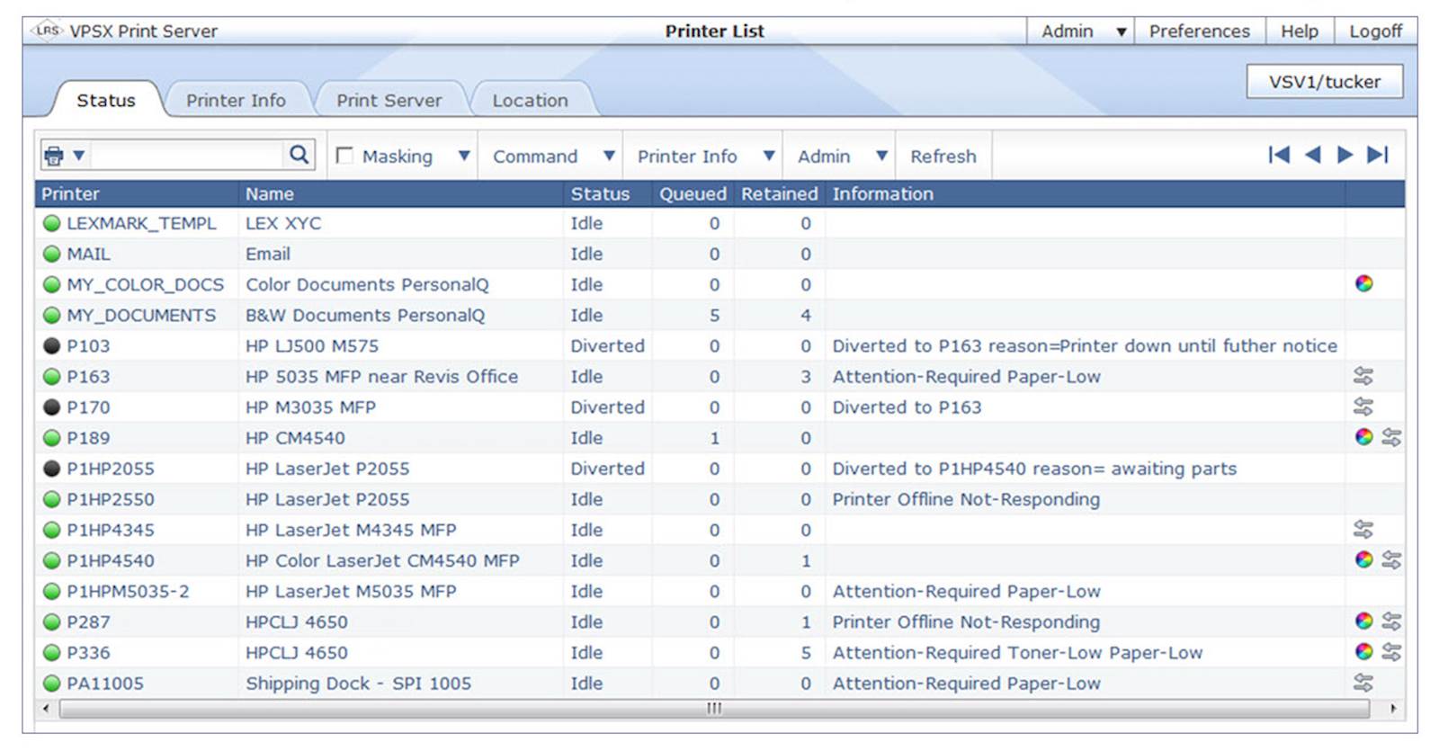 centralized printer management