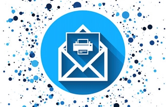 Printer icon in envelope