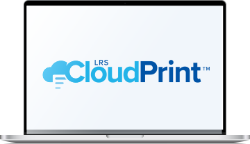 Cloud print image on a laptop
