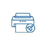 Printer outlinr icon blue