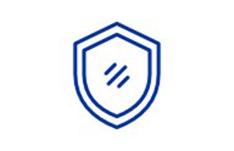 Security Icon Outline Blue