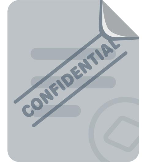 Confidential sticker icon