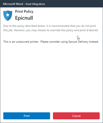 Epicnull Print Policy