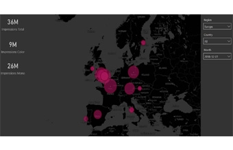 Density map of europe