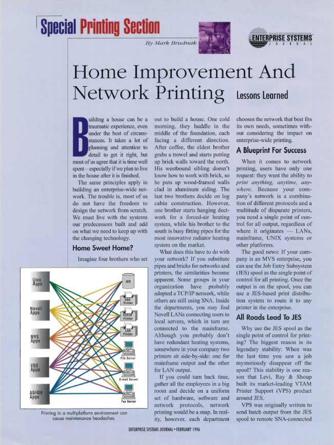 Home Improvement and Network Printing Article