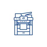 Printer outlinr icon blue
