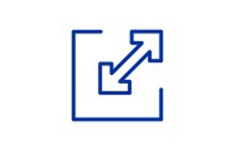 Resize icon Outline Blue