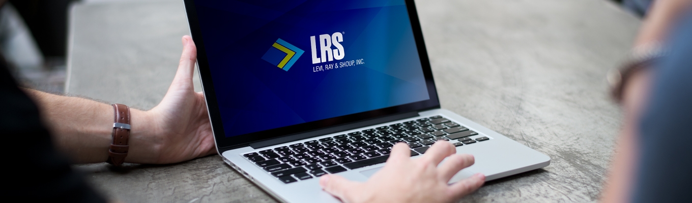 LRS logo on laptop